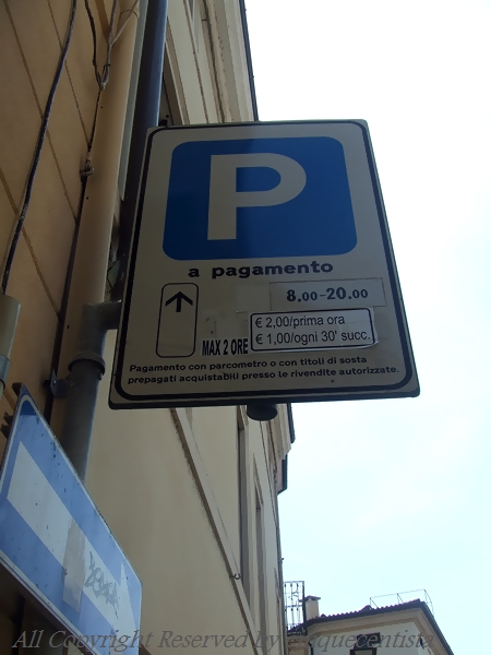 parcheggio 車のイタリア語
