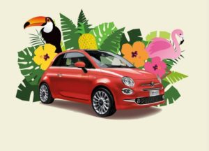 Fiat500 Tropicale トロピカーレ｜フィアット夏の限定車はイタリアン珊瑚なコーラルレッド♪