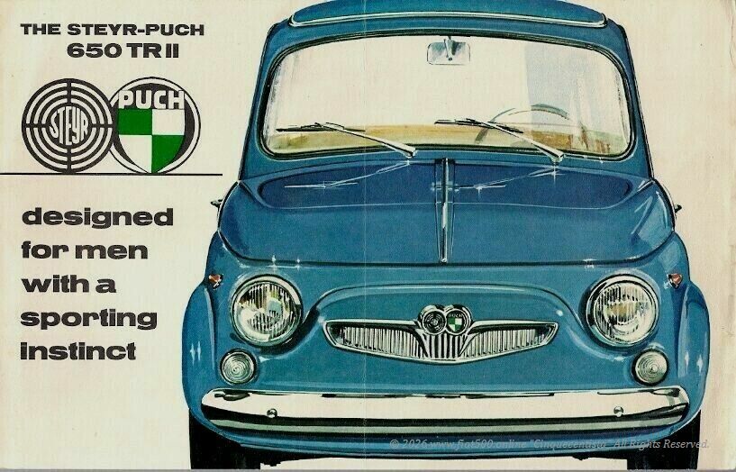 FIAT500 シュタイアー・プフ（旧車 チンクエチェント）カタログ当時物
