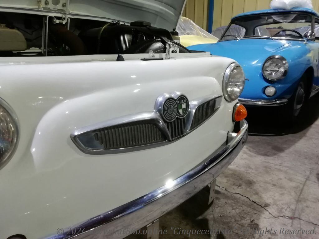 FIAT500 シュタイアー・プフ社製（旧チンクエチェント）日本で見つけた実車｜フロント部分